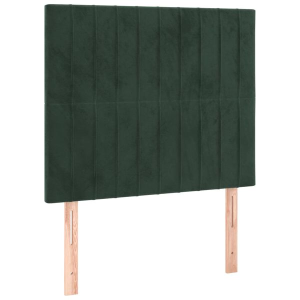 vidaXL Kopfteil Dunkelgr&uuml;n 100x5x118/128 cm Samt