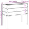 vidaXL Pflanzk&uuml;bel Anthrazit 100 x 45 x 90 cm Verzinkter Stahl