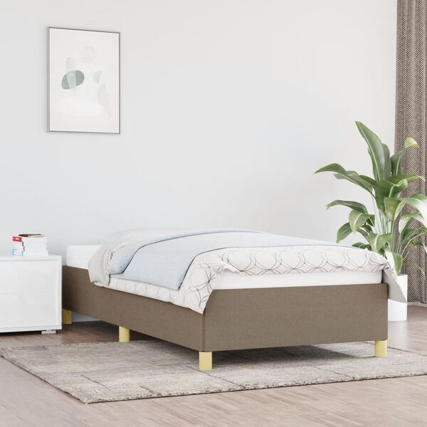 vidaXL Bettgestell ohne Matratze Taupe 80x200 cm Stoff