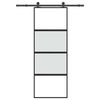 vidaXL Schiebet&uuml;r mit Beschlag 76x205 cm Hartglas & Aluminium
