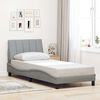 vidaXL Bettgestell ohne Matratze "Hanko" Hellgrau 80x200 cm Stoff