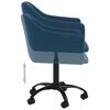 vidaXL Esszimmerst&uuml;hle 6 Stk. Drehbar Blau Samt