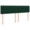 vidaXL Boxspringbett mit Matratze Dunkelgr&uuml;n 180x200 cm Samt