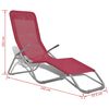 vidaXL Sonnenliegen 2 Stk. mit Kippfunktion Textilene Rot
