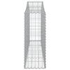 vidaXL Gabionen mit Hochbogen 18 Stk. 200x30x80/100cm Verzinktes Eisen