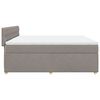 vidaXL Boxspringbett mit Matratze Taupe 180x200 cm Stoff