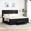 vidaXL Boxspringbett mit Matratze Schwarz 200 x 200 cm Stoff