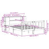 vidaXL Massivholzbett mit Regal ohne Matratze Wei&szlig; 135x190 cm Kiefer