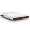 vidaXL Bettgestell Braun Eichen-Optik 135x190 cm Holzwerkstoff