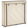 vidaXL Schuhschrank mit Abdeckung Cremewei&szlig; 115 x 28 x 110 cm Stoff