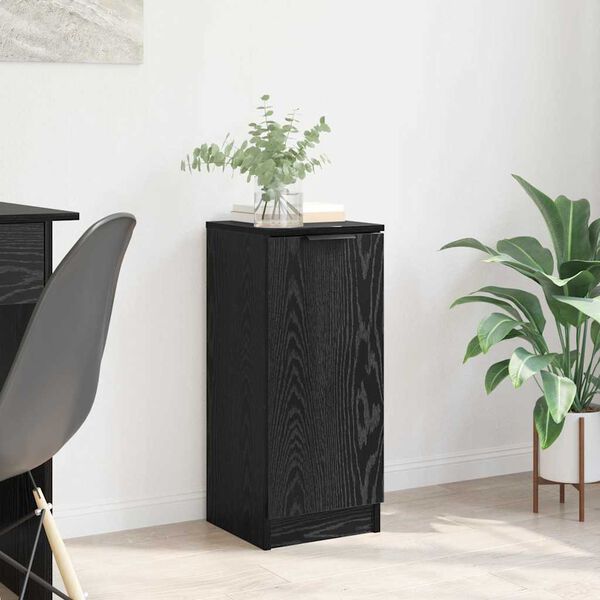 vidaXL Sideboard Schwarz Eichen-Optik 30 x 30 x 70 cm Holzwerkstoff