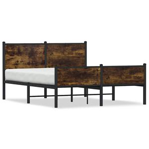 vidaXL Metallbett ohne Matratze R&auml;uchereiche 140x200 cm