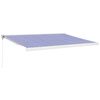 vidaXL Markise Einziehbar Blau und Wei&szlig; 4x3 m Stoff und Aluminium