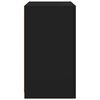 vidaXL Beistellschrank mit LED-Leuchten Schwarz Holzwerkstoff
