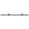 vidaXL Schiebet&uuml;rbeschlag-Set 200 cm Stahl Schwarz