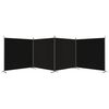 vidaXL 4-tlg. Paravent Schwarz 698x180 cm Stoff
