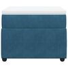 vidaXL Boxspringbett mit Matratze Dunkelblau 80x200 cm Samt