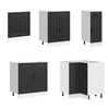 vidaXL 11-tlg. K&uuml;chenschrank-Set Lucca Schwarz Holzwerkstoff