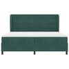 vidaXL Boxspringbett mit Matratze Dunkelgr&uuml;n 200 x 200 cm Polyester