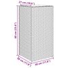 vidaXL Pflanzk&uuml;bel 2 Stk. Braun 30x30x60 cm Poly Rattan