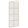 vidaXL Walk-in Duschwand Gold 90 x 195 cm Geh&auml;rtetes Glas