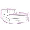 vidaXL Boxspringbett mit Matratze & LED Hellgrau 160x210 cm Samt