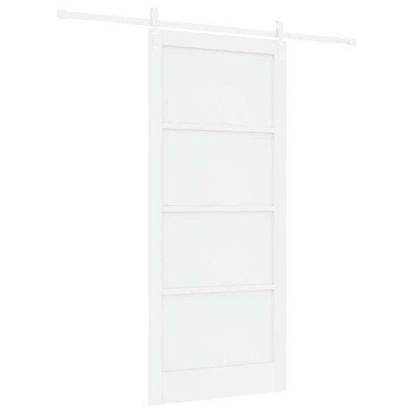 vidaXL Schiebet&uuml;r ORKDAL Wei&szlig; 93 x 211 cm Massives Kiefernholz