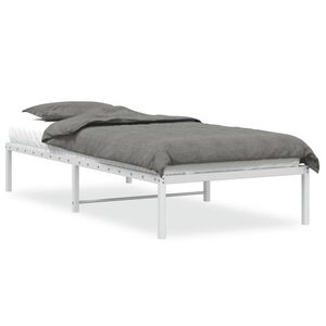 vidaXL Bettgestell Metall Wei&szlig; 90x190 cm