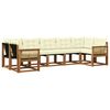 vidaXL Outdoor-Sofagarnitur 7 stk. Natur und Creme