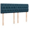 vidaXL Boxspringbett mit Matratze Dunkelblau 140x190 cm Samt