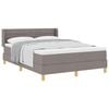 vidaXL Boxspringbett mit Matratze Taupe 190 x 140 cm Stoff