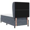 vidaXL Boxspringbett mit Matratze Dunkelgrau 190 x 90 cm Polyester