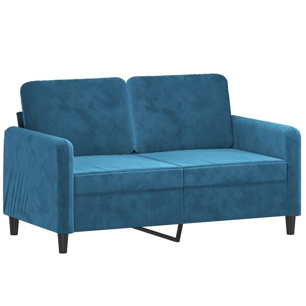 vidaXL 2-tlg. Sofagarnitur Blau Samt