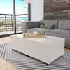 vidaXL Couchtisch Hochglanz-Wei&szlig; 120x60x35 cm