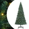 vidaXL K&uuml;nstlicher vorbeleuchteter Weihnachtsbaum mit Kugelset Gr&uuml;n