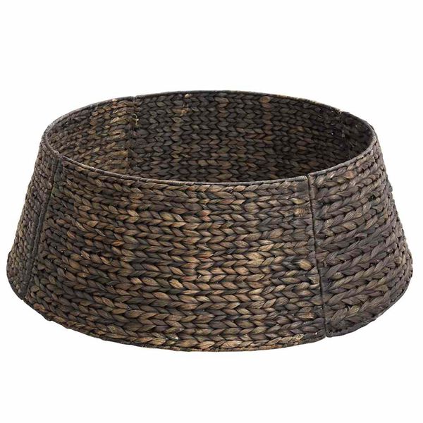 vidaXL Weihnachtsbaumkragen Schwarz 60 x 60 x 22 cm Wasserhyazinthe