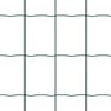 vidaXL Eurozaun Gr&uuml;n 1 x 25 m PVC-beschichtetes Eisen