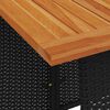 vidaXL 5-tlg. Garten-Essgruppe mit Kissen Schwarz Poly Rattan