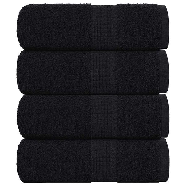 vidaXL Wascht&uuml;cher FROGN 4 Stk. Schwarz 30x30 cm 360 g/m&sup2;