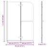 vidaXL Duschabtrennung Transparent und Gold 95 x 140 cm