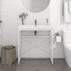 vidaXL Badezimmer Waschtischgestell Wei&szlig; 79x38x83 cm Eisen