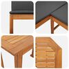 vidaXL Gartenbänke Set 4 pcs Braun Akazie Massivholz