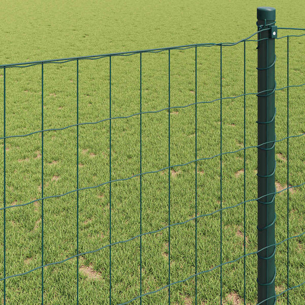 vidaXL Eurozaun Gr&uuml;n 0,6 x 50 m PVC-beschichtetes Eisen
