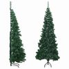 vidaXL K&uuml;nstlicher Eck-Weihnachtsbaum Gr&uuml;n 210 cm PVC