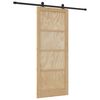 vidaXL Schiebet&uuml;r Nat&uuml;rlich und Schwarz 86 x 211 cm