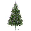 vidaXL Weihnachtsbaum mit 300 LEDs mit St&auml;nder Gr&uuml;n 210 cm PE
