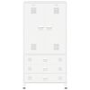 vidaXL Industrial Kleiderschrank Wei&szlig; 90x50x180 cm Metall
