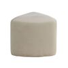 Venture Home Hocker Peg 46x46x41 cm Samt Wei&szlig;