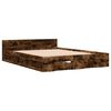 vidaXL Bettgestell mit Schubladen R&auml;uchereiche 150x200cm Holzwerkstoff