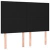 vidaXL Boxspringbett mit Matratze & LED Schwarz 140x200 cm Stoff